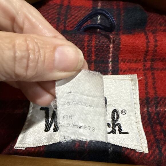 VINTAGE Woolrich Parka Mens L Hooded Wool Blanket lined Gorpcore blue ski alpine - Picture 8 of 12